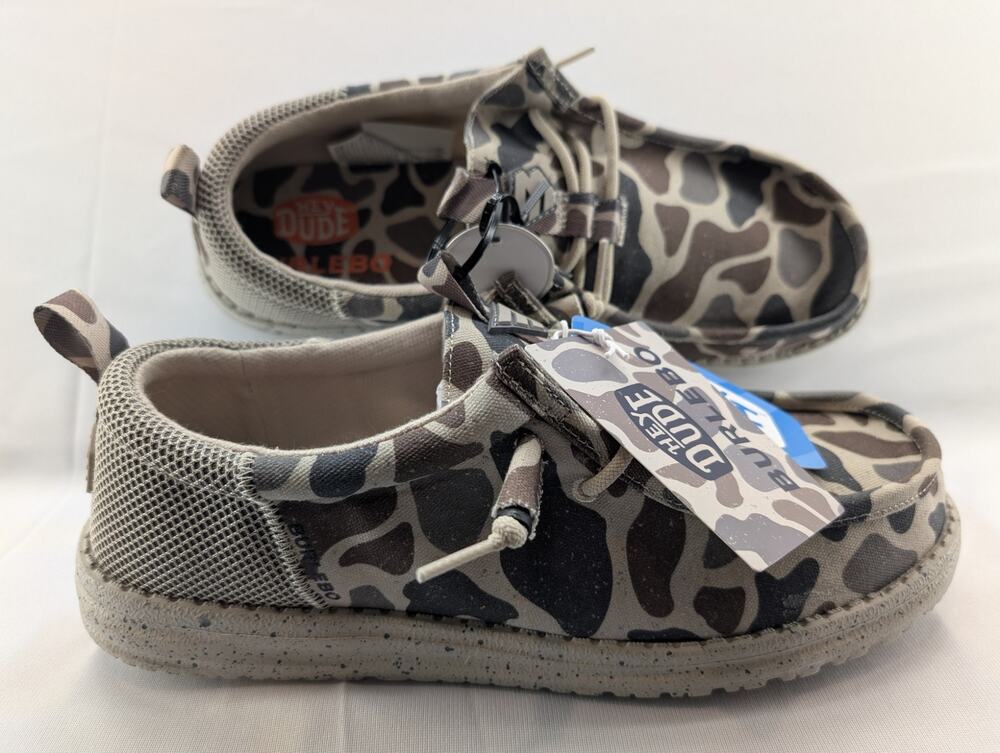 NWT Hey Dude Shoes x Burlebo Wally Funk Deer Camo size 11 (NO BOX)